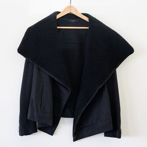 All Saints Bora Biker Sweatshirt Jacket size M